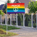 Miniatyrbild 4 av 8: Färgglad fredsflagga i polyester, blekningsresistent