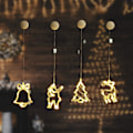 Miniatyrbild 5 av 5: 4 LED fairy lights, Santa Claus, bells, reindeer and tree