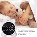 Miniatyrbild 8 av 8: P1 Bluetooth Högtalare Väckarklocka Uppladdningsbara Digitala Väckarklockor med Bluetooth Högtalare för Barn Sovrum Kontor Vit