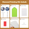 Miniatyrbild 5 av 5: Wolf 5D Diamond Painting Kit för jul, Animals Moon Full Rhi