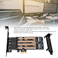 Miniatyrbild 8 av 8: Pcie Adapterkort För Dubbla M.2 Nvme, Förbättrade Datorlösningar Med Höghastighetsdataöverföring Och Avancerad Värmehantering, M Key B Key Gränssnitt
