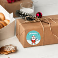 Miniatyrbild 5 av 5: Merry Christmas Background Stickers in roll , Round Size