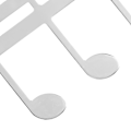 Miniatyrbild 4 av 8: Notklämma i metall med notmönster, delikat notboksklämma sidhållare för piano gitarr silver