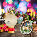 Miniatyrbild 5 av 7: Påsk Trä Ornament Hål Ut Kyckling String Lights Ägg