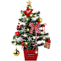 Miniatyrbild 2 av 5: Sapin de Noël Artificiel avec Lumineux LED 50cm Mini Sapin de
