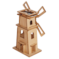 Miniatyrbild 5 av 10: 3D Trä Solcellsdriven Pussel Leksak DIY Träpussel Modell Byggsats för Barn