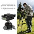 Miniatyrbild 7 av 8: Mini Kulhuvud i Aluminiumlegering 360° Panorama Kulhuvud med Snabbkopplingsplatta Vattenpass för Stativ Enbensstativ Digitalkameror