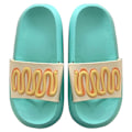 Miniatyrbild 2 av 8: Dam Slides Sandal Lättvikt Mjuk Halkfri Trendig Bekväm Öppen Tå Slides Tofflor Grön 36/37