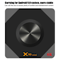Miniatyrbild 3 av 8: X99 Mini TV-box 6K Hög Definition H6 Schema Dubbel Frekvens WIFI USB3.0 för Android 9.0 100-240V 4 + 32 Prise AU
