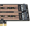 Miniatyrbild 3 av 8: Pcie Adapterkort För Dubbla M.2 Nvme, Förbättrade Datorlösningar Med Höghastighetsdataöverföring Och Avancerad Värmehantering, M Key B Key Gränssnitt
