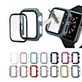 Miniatyrbild 4 av 4: Apple Watch 38MM - Stilig - Stötdämpande Skal + Härdat Glas - 2in1 grå