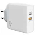 Miniatyrbild 1 av 4: 65W snabbladdare 2-portsadapter - PD USB-C 33W + QC 3.0 USB-A för Samsung S10 S10e S10+ S9 S9+