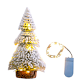 Miniatyrbild 1 av 5: 1 Flocked Cedar Tree with Lights Desktop Christmas Tree