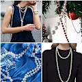 Miniatyrbild 4 av 5: Craft String Pearls, Faux Pearl Garland Spool Roll Strand