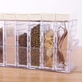 Miniatyrbild 5 av 5: Kryddförvaringsbehållare transparent tvåvägsöppningslock