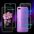 Miniatyrbild 8 av 8: Galaxy Z Flip - Skärmskydd 3 in 1 Hydrogel Fram- & Baksida Transparent/Genomskinlig
