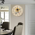 Miniatyrbild 5 av 8: 12\" Heminredning Klocka Färgglad Retro Stil Tyst Icke Tickande