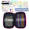 Miniatyrbild 3 av 8: Mega kit med virknålar, markörer, måttband - Knitting Kit multifärg