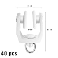 Miniatyrbild 2 av 5: Gardinskena Rullar Tak Gardinskena Krokar Flexibla Böjbara Clips 11 mm Vit Plast Draperiskena Glidare med Krokar för Duschdraperi 40pcs