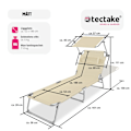 Miniatyrbild 5 av 9: tectake Solsäng Chloé Beige