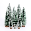 Miniatyrbild 5 av 5: Mini Christmas Trees, Trees with Wood Base, Xmas Tabletop Trees