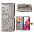 Miniatyrbild 1 av 5: Samsung Galaxy S20 FE - Mandala Läder Fodral - Grå Grey Grå