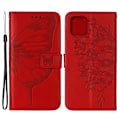 Miniatyrbild 1 av 6: iPhone 13 Pro - Butterfly Tryck Läder Fodral - Röd