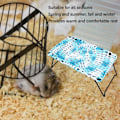 Miniatyrbild 7 av 8: Reptil Lounger Säng Vikbar Mjuk Portabel Upphöjd Liten Djurbädd för Ödla Katt Valp Blå