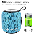Miniatyrbild 1 av 7: Mini Trådlös Bluetooth-högtalare för utomhussporter, portabel vattentät högtalare Bluetooth 5.0 Ljusblå