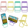 Miniatyrbild 2 av 2: Fashionabel Mobiltelefonhållare, 5 st Mini Justerbar Triangulär Bas För Olika Mobiltelefonstorlekar, Godisfärgssystem, Högkvalitativa Material Med