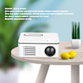Miniatyrbild 7 av 8: Mini Projektor Portabel 1080P LED Hemmabio för Hem- och Utomhusunderhållning 100‑240VUS-kontakt