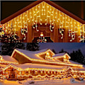 Miniatyrbild 1 av 6: 32.8ft 400 LED Icicle String Lights, 8 Modes Waterproof Icicle