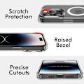 Miniatyrbild 3 av 3: iPhone 15 Skal Transparent - MagSafe, Heltäckande Skydd