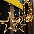 Miniatyrbild 2 av 8: 2 x 1,5 m LED-fönstergardin ljusslingor för sovrum trädgårdsfest jul festival EU