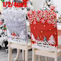 Miniatyrbilde 2 av 5: 2 stk. Jule Spisestuestol Trekk Ornamenter Sett til Jul Red 2pcs