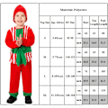 Miniatyrbild 7 av 7: Julklappssats för barn - Kostym för småbarn med rosett, randig topp, hatt och byxor - Halloween Cosplay-kostym för pojkar och flickor 3-14 år L