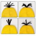 Miniatyrbild 6 av 7: 3PCS/Set Kostymtillbehör Vuxen Gul Mössa Stickade Mössor Glasögon Svarta Handskar Halloween Cosplay Fest