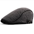 Pikkukuva 1 / 4: Unisex Retro Miesten Ivy Flat Cap Newsboy Säädettävä Baretti Cabbie Gatsby Ajolippis Dark gray