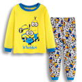 Miniatyrbild 2 av 3: Minions Barn Pojkar Flickor Söta Tecknade Figurer Pyjamas Set Långärmade Toppar Shorts Sovkläder Nattkläder Loungewear Set #5 100cm