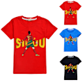 Miniatyrbild 4 av 5: Barns CR7 Ronaldo Print Casual T-shirt Pojkar Flickor Kortärmad Tee Toppar Sommar Red 130cm