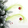 Miniatyrbild 3 av 5: 8 st julgransprydnader 43 cm Röd Grön Lockiga Stjälkar Limegrön Lockig Julgransprydnad Elf Ornament Stjälkar för Julgransprydnad 8PCS