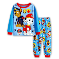 Miniatyrbild 2 av 3: Barn Pojkar Söta Tecknade Figurer Pyjamas Set Långärmade Toppar Shorts Sovkläder Nattkläder Loungewear Outfits #1 95cm