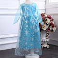 Miniatyrbild 6 av 7: Frozen Princess Cape Cloak Klänning Kostym för Flicka Style - 2 130