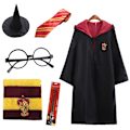 Miniatyrbild 1 av 5: Harry Potter Gryffindor Ravenclaw Slytherin Kappa Slips Kostym Trollstav Halsduk Red XL