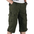 Miniatyrbild 7 av 8: Herr Sommar Enkla Fritids Multi-Pocket Cargo Shorts Army Green M
