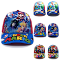 Pikkukuva 3 / 5: Super Mario -kuvioinen lippis, anime-baseball-hattu, lapsille, pojille ja tytöille, snapback, sarjakuva, kesä C Red