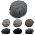 Miniatyrbillede 1 af 2: Herringbone avishat til mænd _ flad top hat _ herrehat _ Gats Woolen dark gray