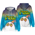 Miniatyrbild 1 av 3: Pojke Flicka 3d Hoodie Höst Vinter Mina Sjungande Monster Tröja A 160cm