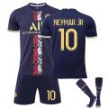 Miniatyrbild 1 av 3: Barn Fotbollströja Messi Nr. 30 Neymar Jr. Nr. 10 Jersey Fotboll Fotboll Sportkläder #10 6-7Y