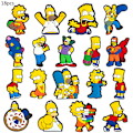 Pikkukuva 3 / 5: 18 kpl Simpsonit sarjakuva kenkien Croc Charms -tarvikkeet Kenkien nappikoristeet 18PCS